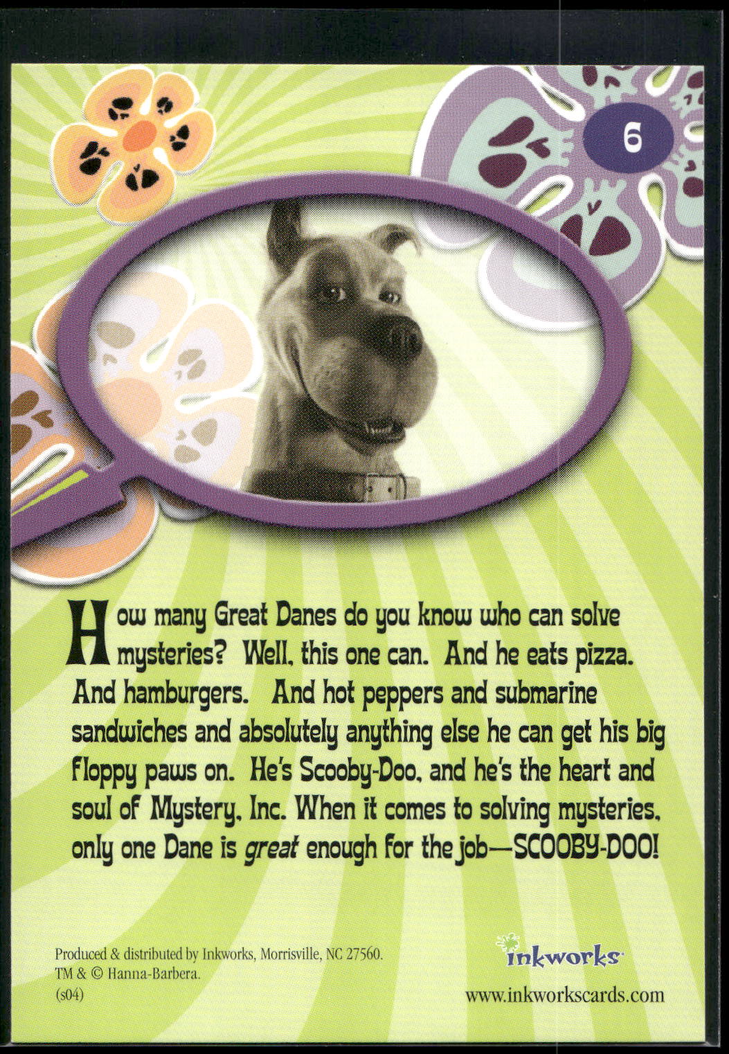 2004 Inkworks Scooby-Doo 2: Monsters Unleashed #6 Scooby-Doo