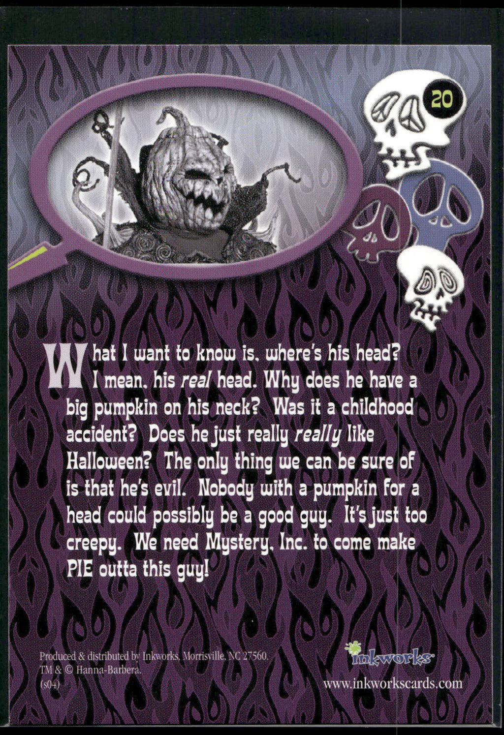 2004 Inkworks Scooby-Doo 2: Monsters Unleashed #20 Headless Horseman