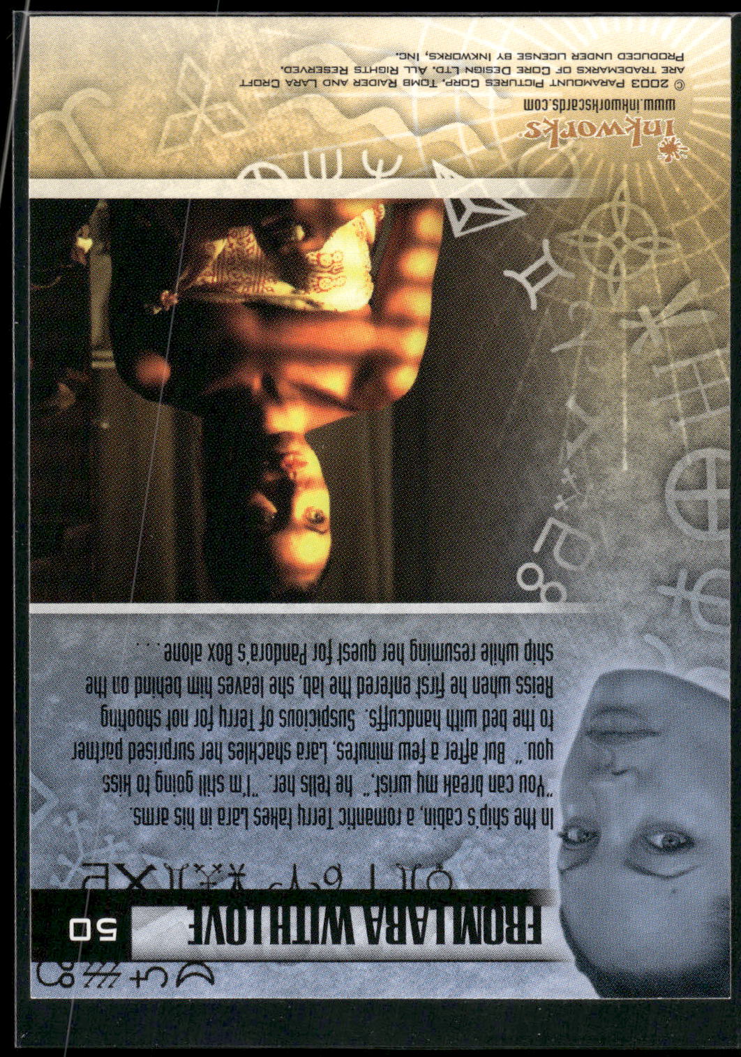 2003 Inkworks Tomb Raider: The Cradle of Life #50 From Lara with Love