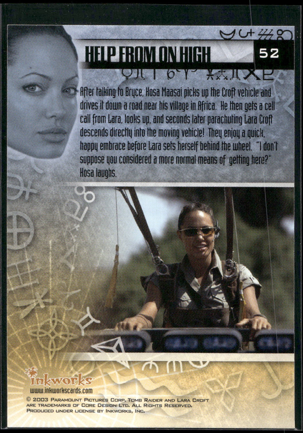 2003 Inkworks Tomb Raider: The Cradle of Life #52 Help from On High