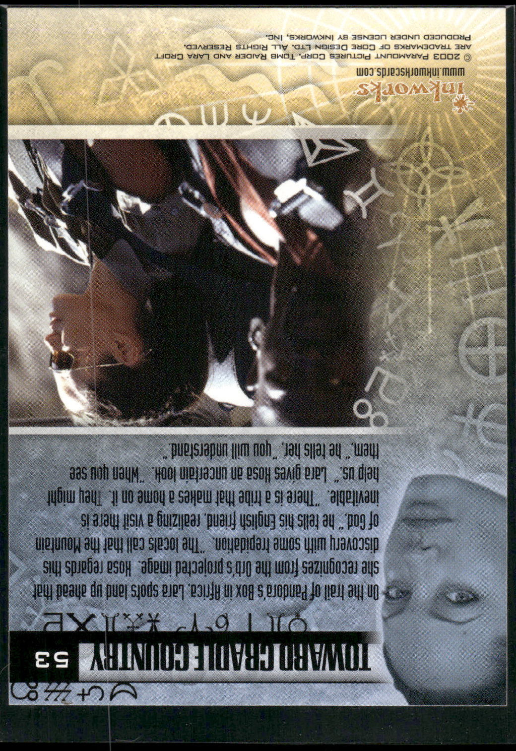 2003 Inkworks Tomb Raider: The Cradle of Life #53 Toward Cradle Country