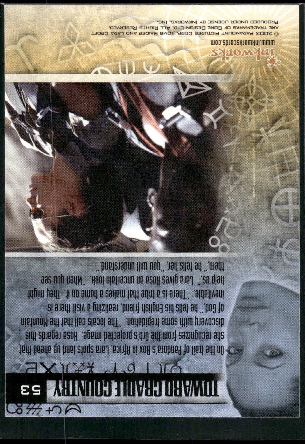 2003 Inkworks Tomb Raider: The Cradle of Life #53 Toward Cradle Country
