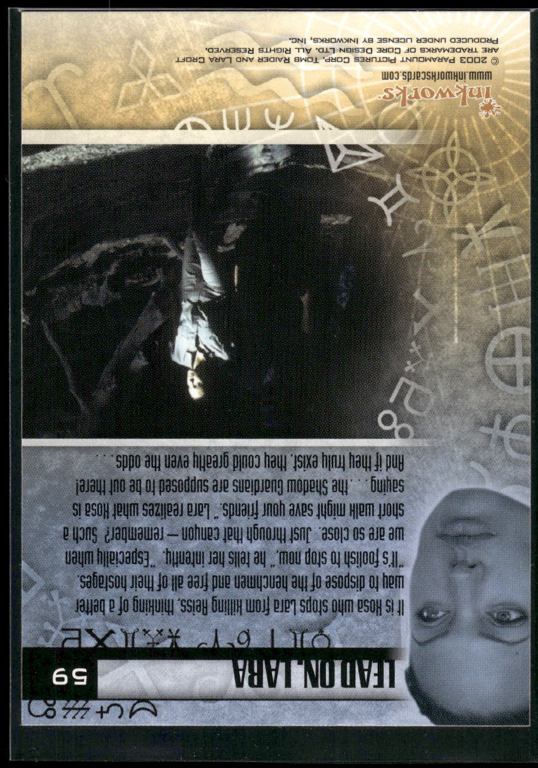 2003 Inkworks Tomb Raider: The Cradle of Life #59 Lead On, Lara