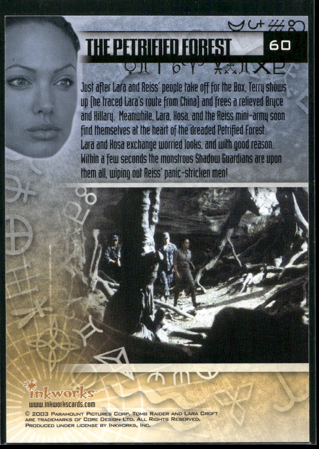 2003 Inkworks Tomb Raider: The Cradle of Life #60 The Petrified Forest