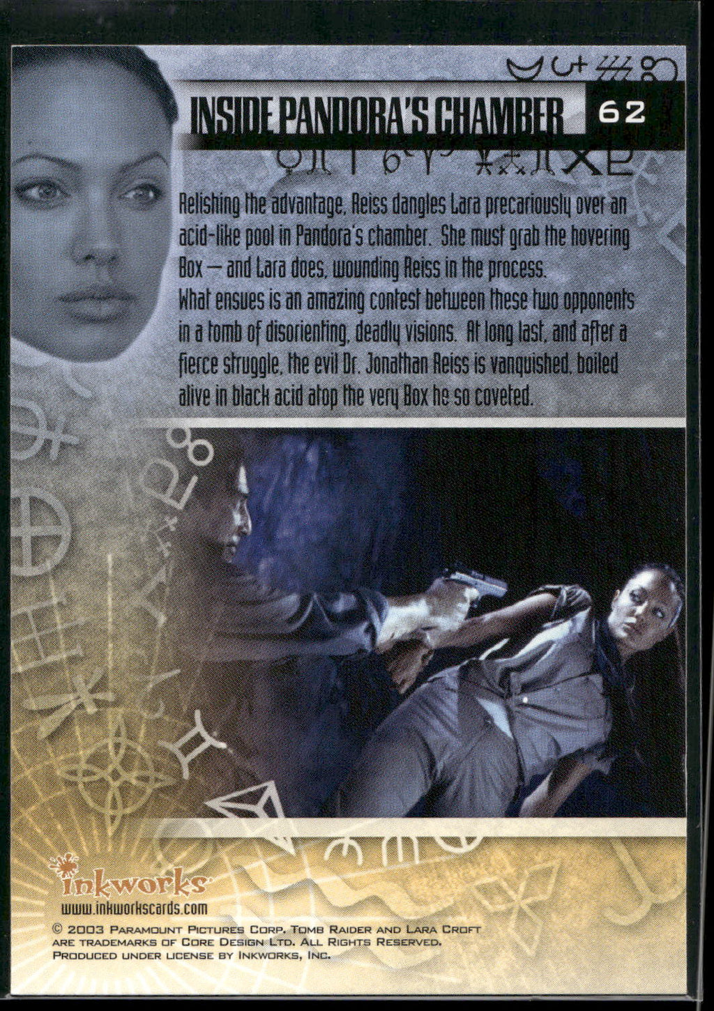 2003 Inkworks Tomb Raider: The Cradle of Life #62 Inside Pandora's Chamber