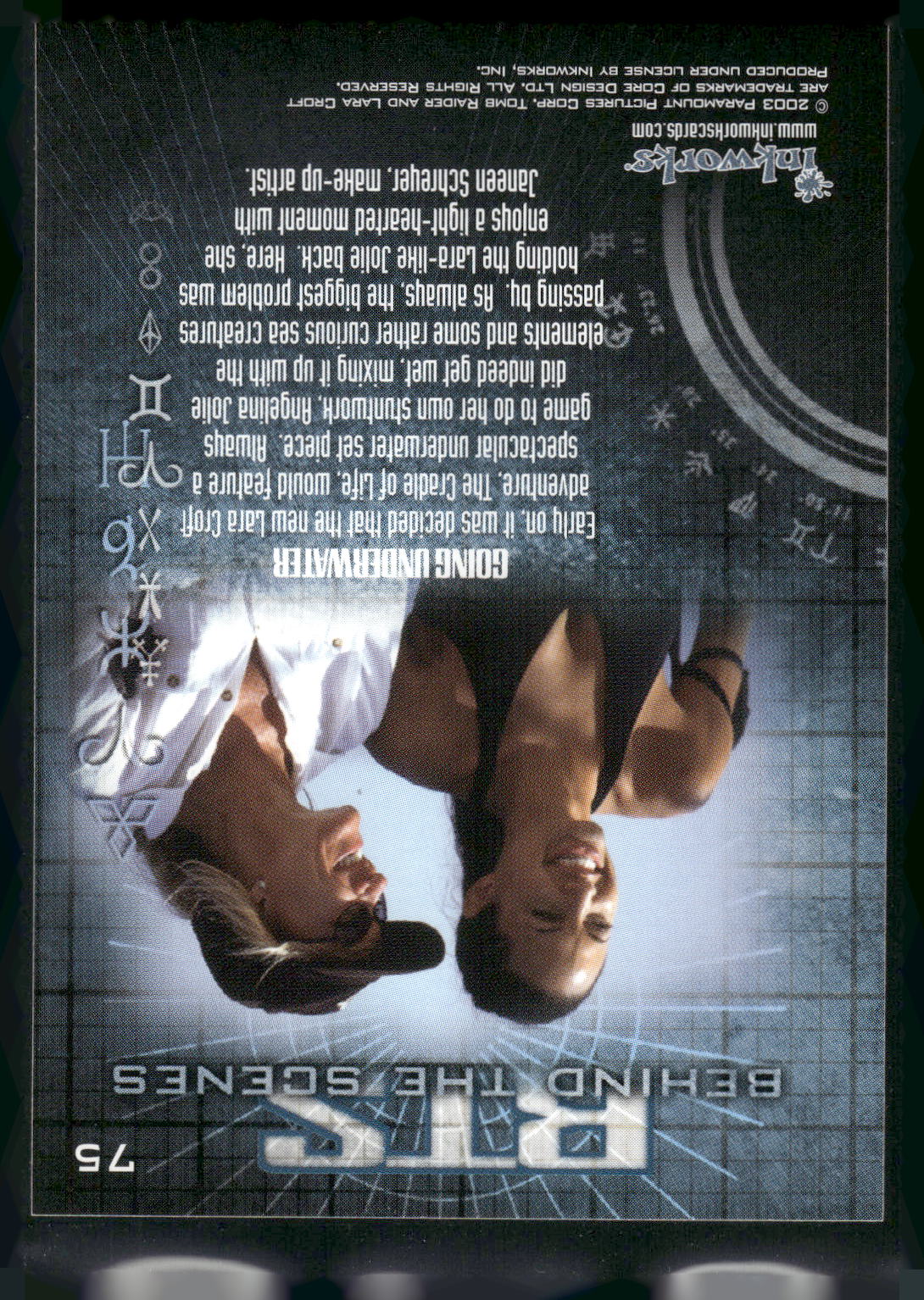 2003 Inkworks Tomb Raider: The Cradle of Life #75 Going Underwater