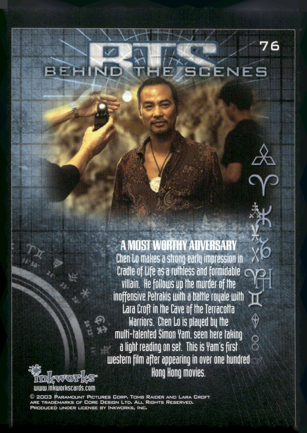 2003 Inkworks Tomb Raider: The Cradle of Life #76 A Most Worthy Adversary