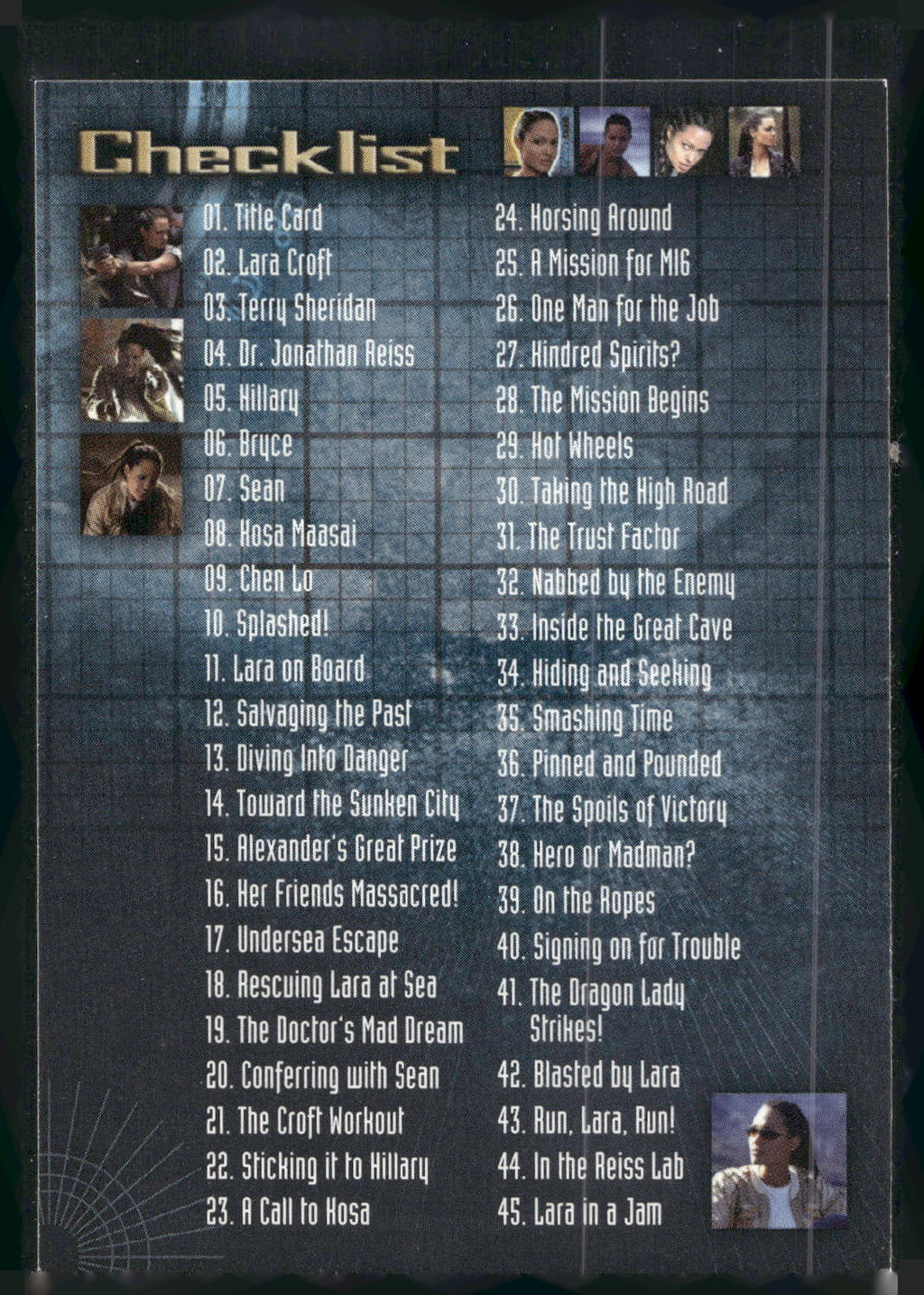 2003 Inkworks Tomb Raider: The Cradle of Life #81 Checklist