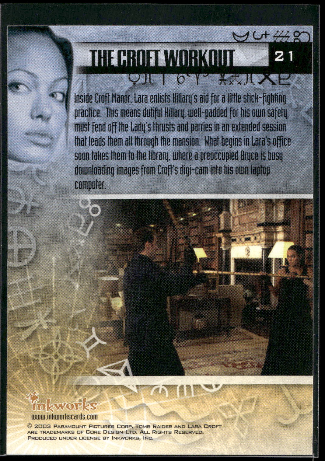 2003 Inkworks Tomb Raider: The Cradle of Life #21 The Croft Workout