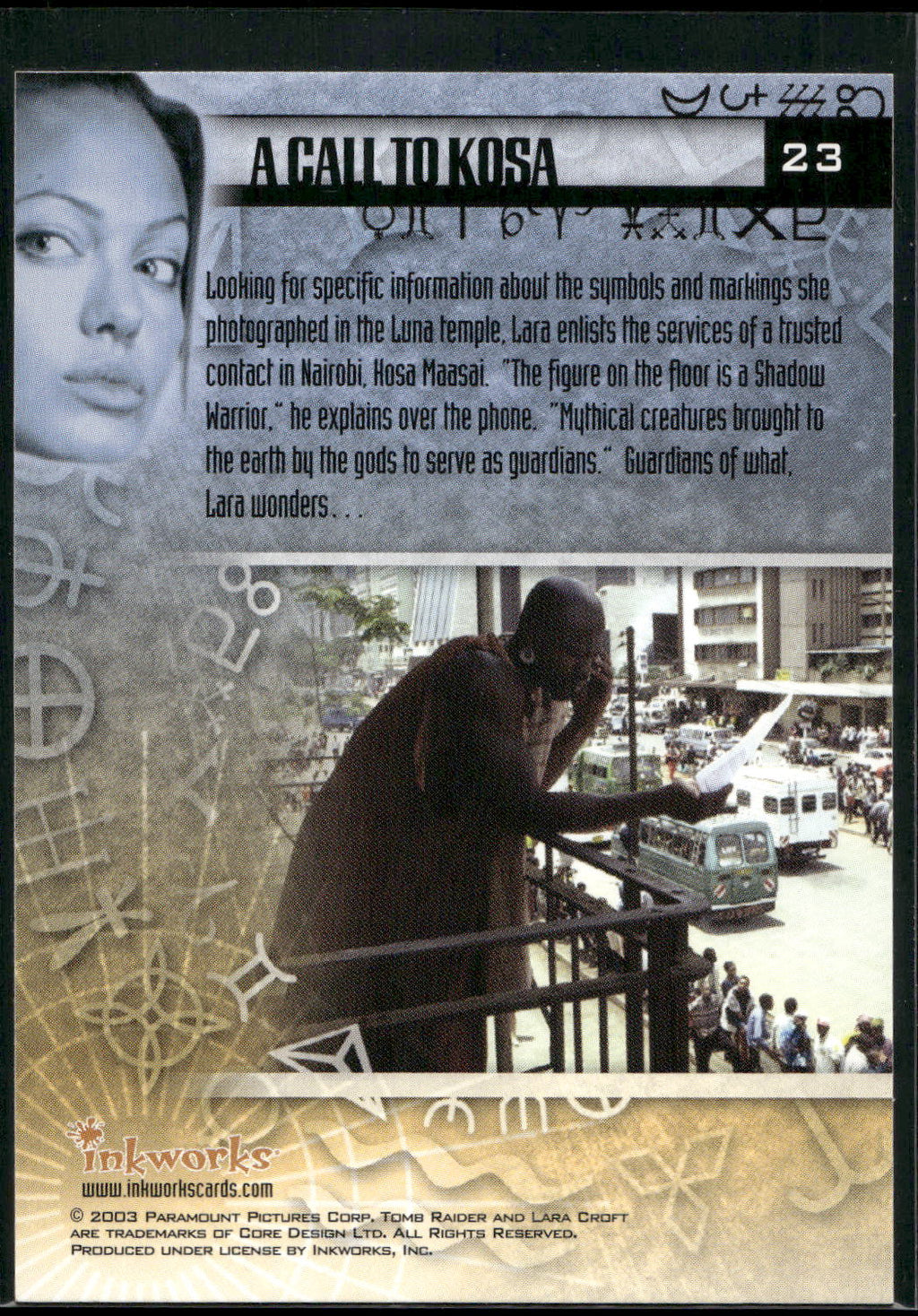 2003 Inkworks Tomb Raider: The Cradle of Life #23 A Call to Kosa