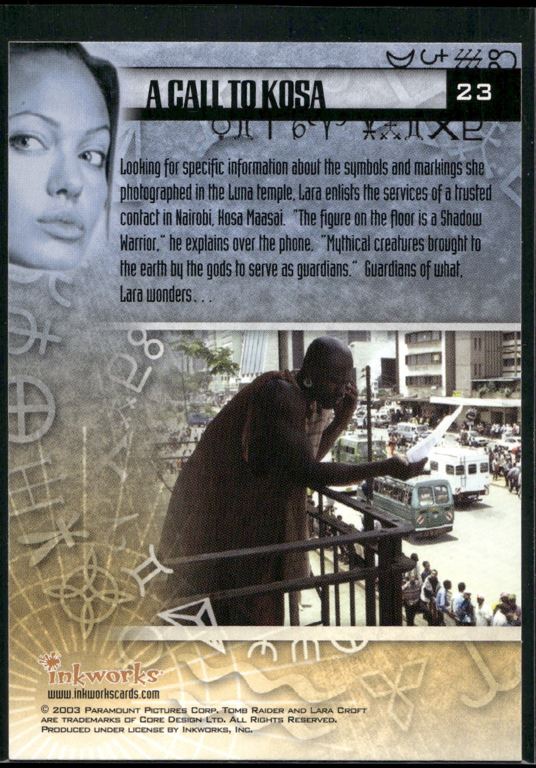 2003 Inkworks Tomb Raider: The Cradle of Life #23 A Call to Kosa