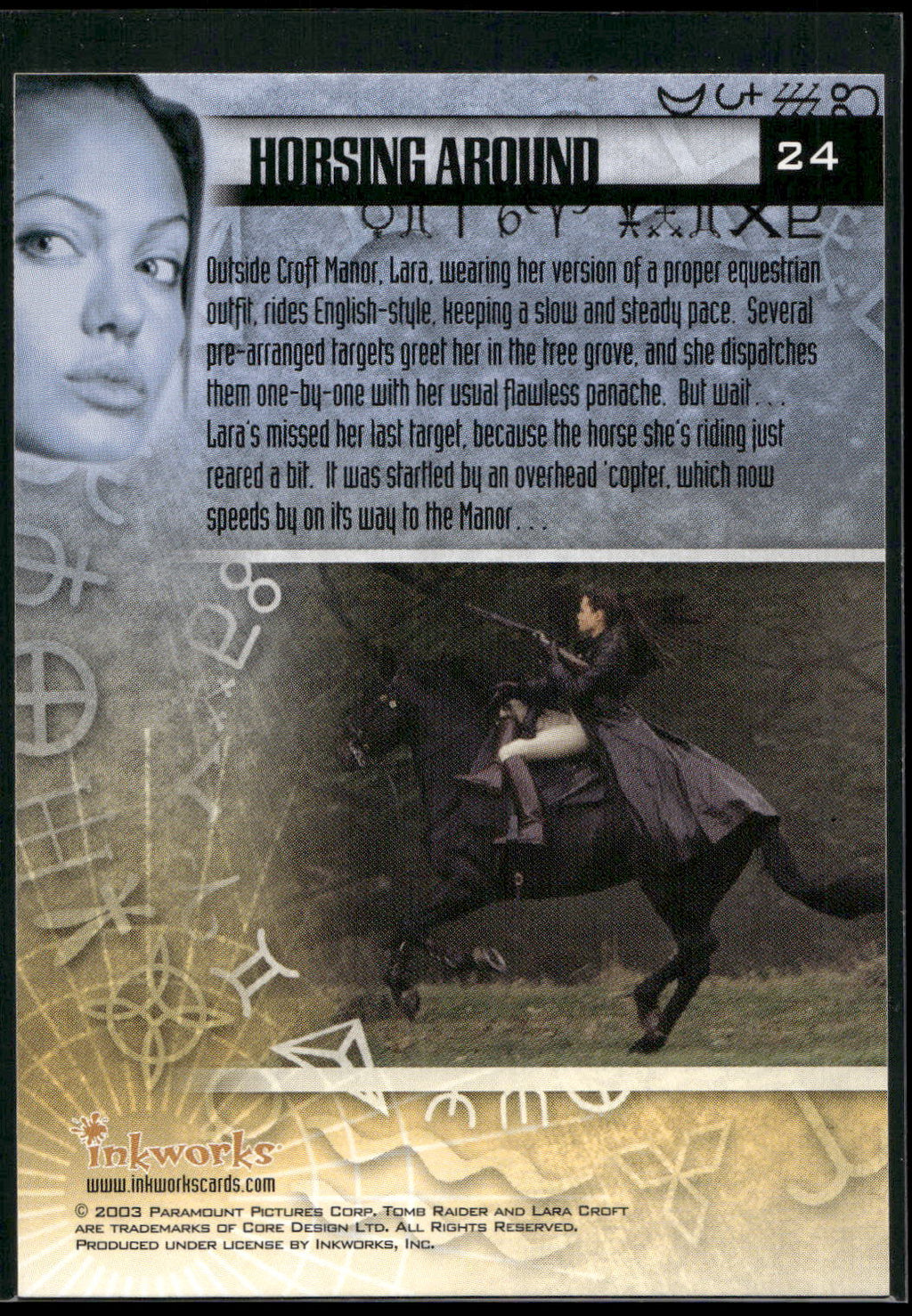 2003 Inkworks Tomb Raider: The Cradle of Life #24 Horsing Around