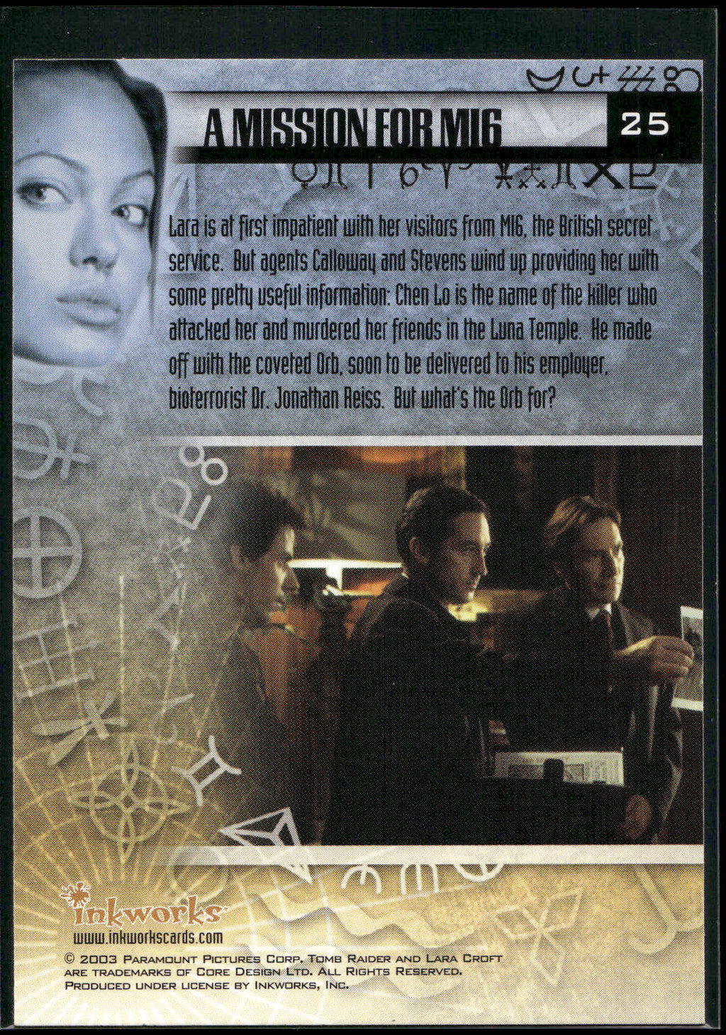 2003 Inkworks Tomb Raider: The Cradle of Life #25 A Mission for
