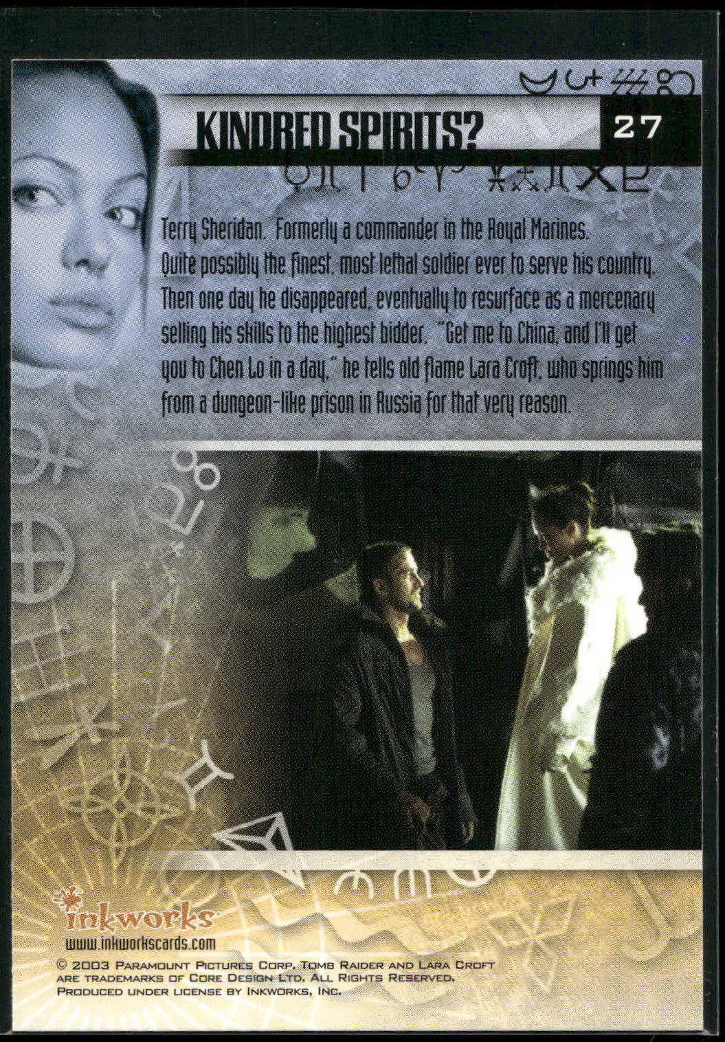 2003 Inkworks Tomb Raider: The Cradle of Life #27 Kindred Spirits?