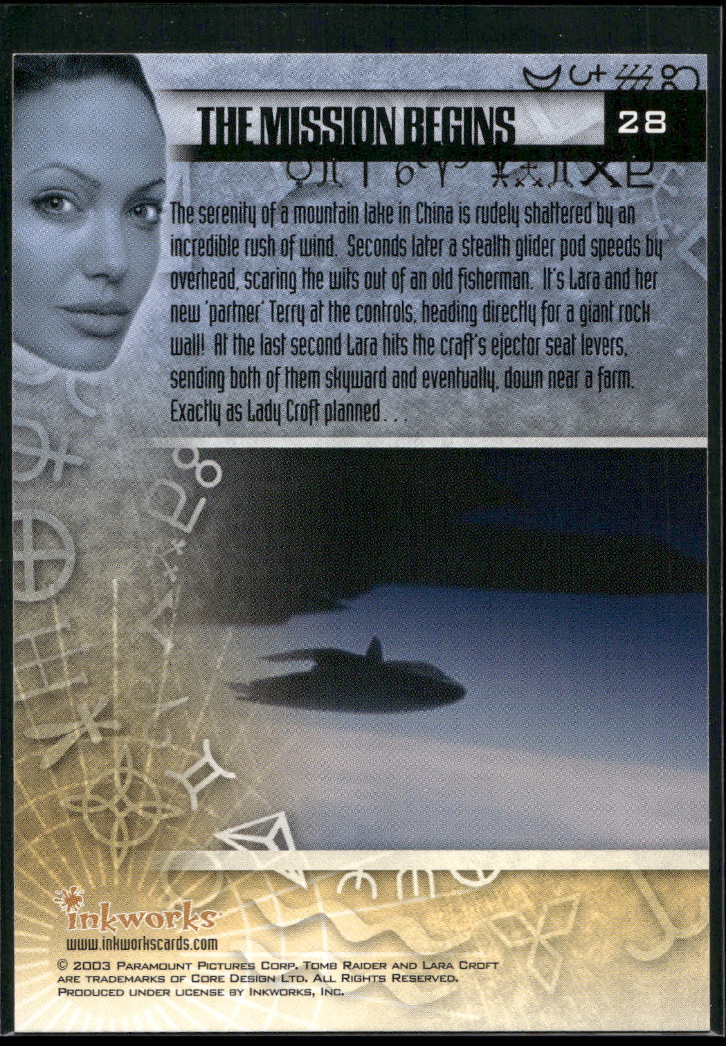 2003 Inkworks Tomb Raider: The Cradle of Life #28 The Mission Begins