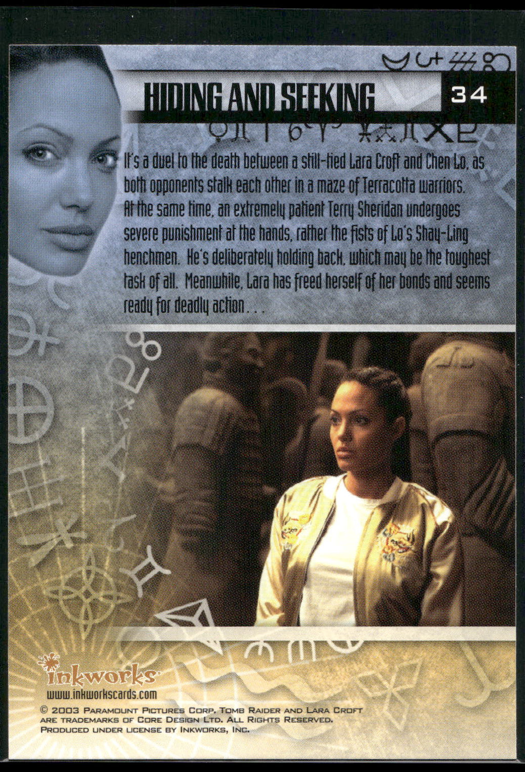 2003 Inkworks Tomb Raider: The Cradle of Life #34 Hiding and Seeking