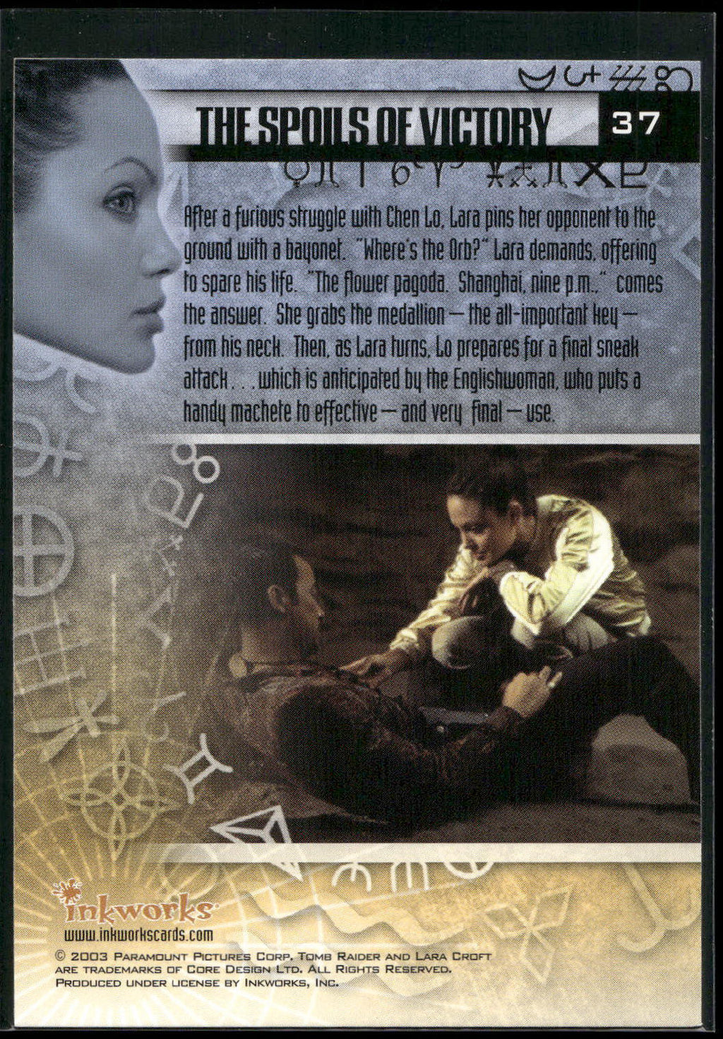 2003 Inkworks Tomb Raider: The Cradle of Life #37 The Spoils of Victory