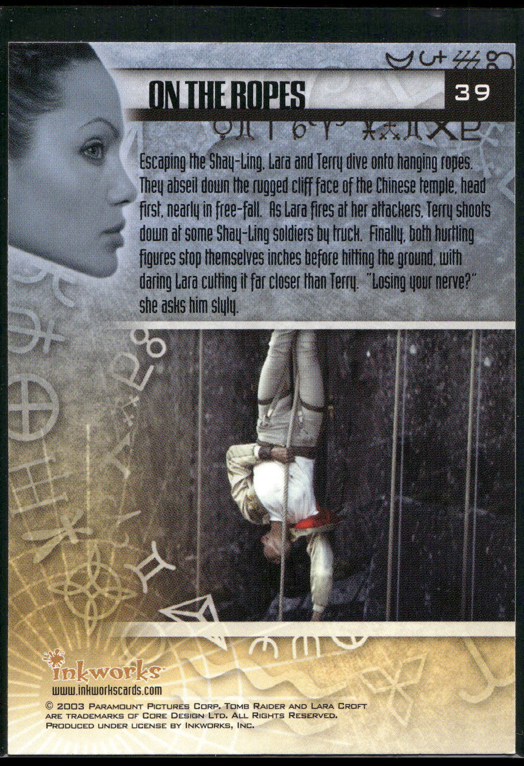 2003 Inkworks Tomb Raider: The Cradle of Life #39 On the Ropes