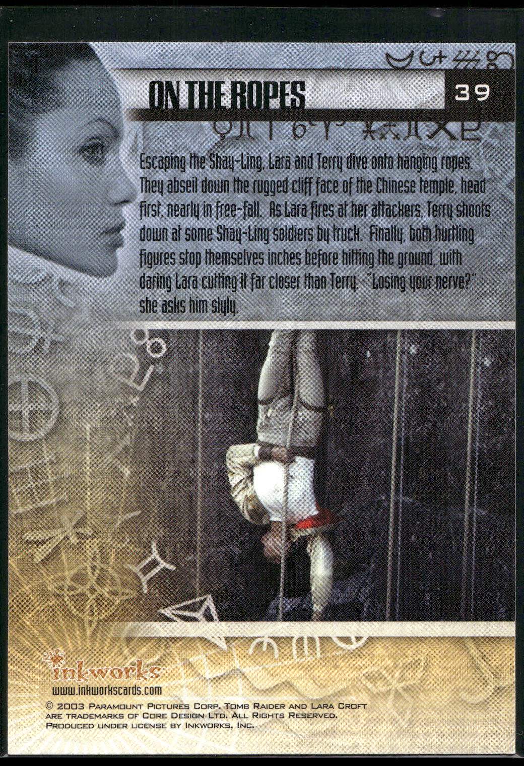 2003 Inkworks Tomb Raider: The Cradle of Life #39 On the Ropes