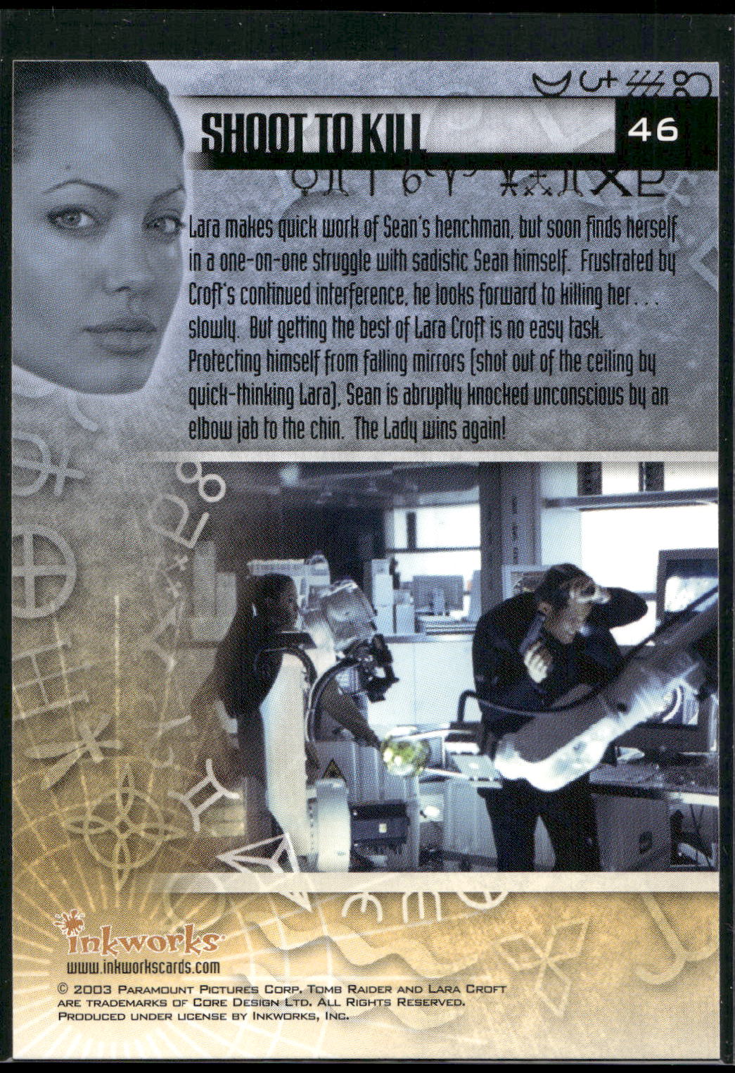 2003 Inkworks Tomb Raider: The Cradle of Life #46 Shoot to Kill