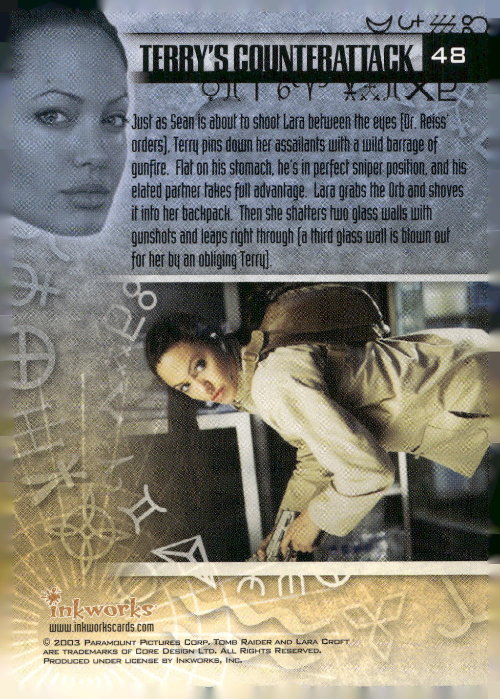 2003 Inkworks Tomb Raider: The Cradle of Life #48 Terry's Counterattack