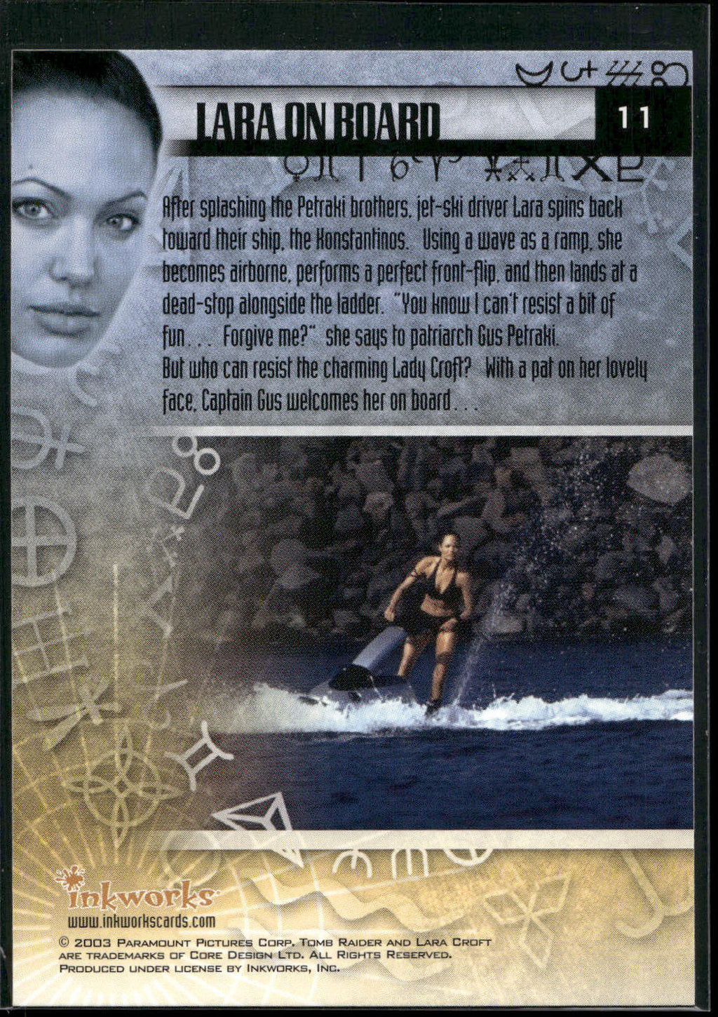 2003 Inkworks Tomb Raider: The Cradle of Life #11 Lara on Board
