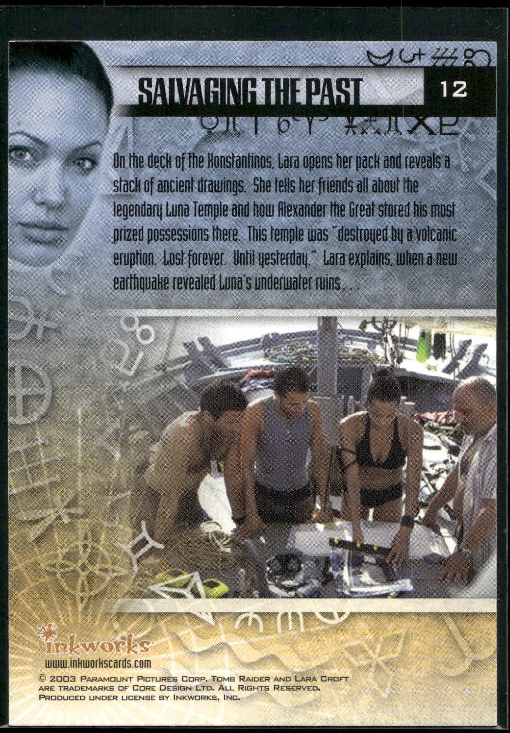 2003 Inkworks Tomb Raider: The Cradle of Life #12 Salvaging the Past