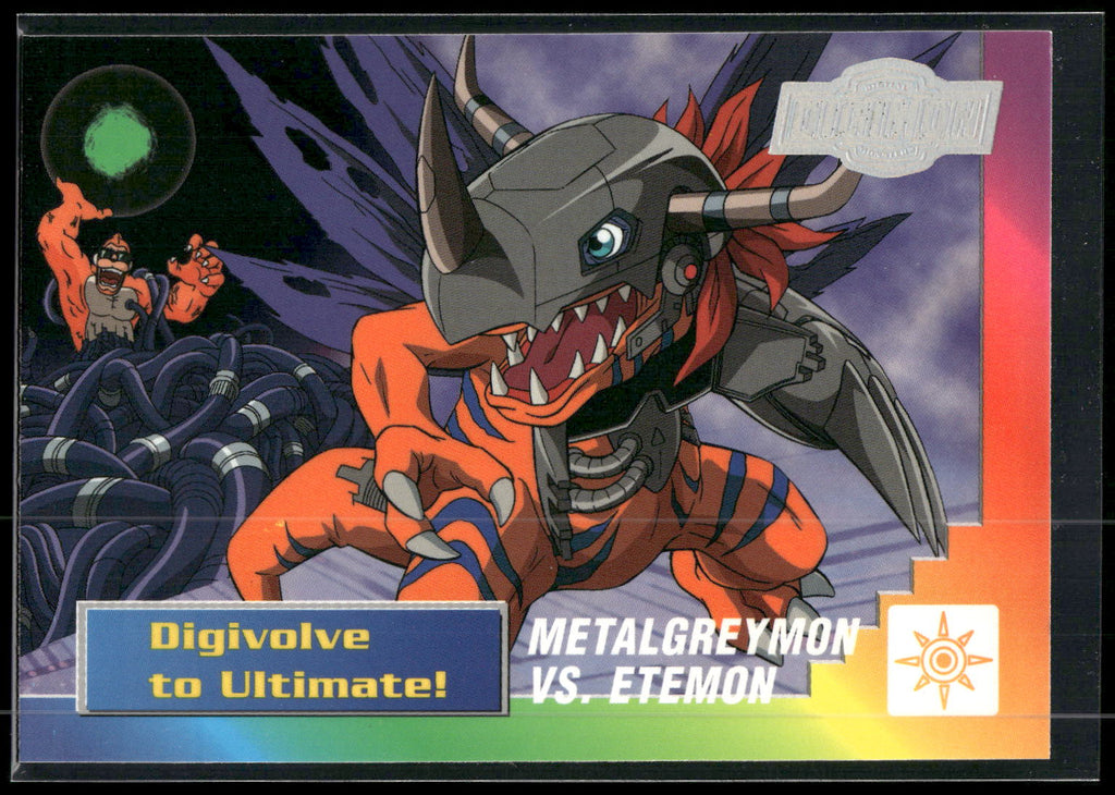 2000 Upper Deck Digimon Series 2 #25of32 MetalGreymon vs. Etemon