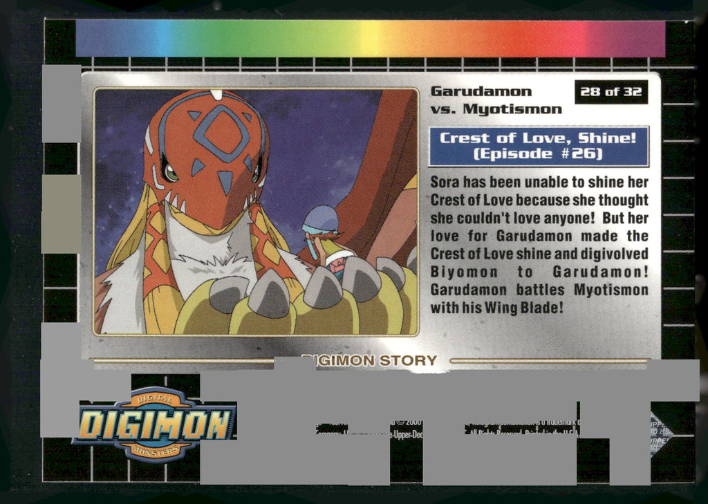 2000 Upper Deck Digimon Series 2 #28of32 Garudamon vs. Myotismon