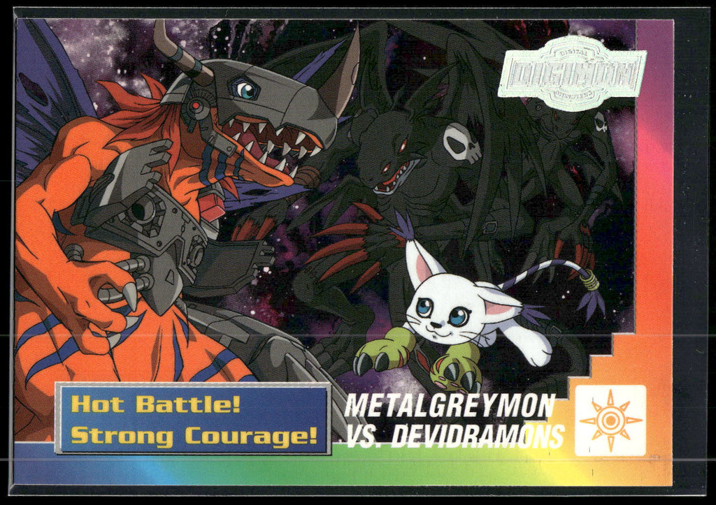 2000 Upper Deck Digimon Series 2 #29of32 MetalGreymon vs. Devidramons