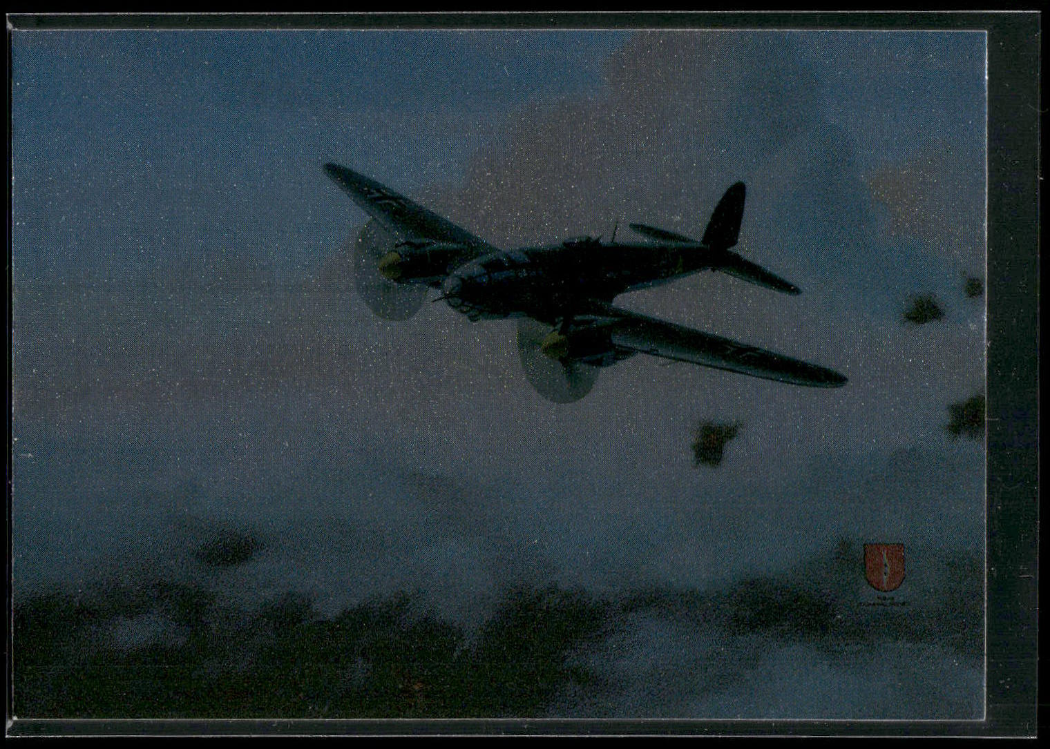 1994 Cardz World War II #T5 German Heinkle III Bomber Tekchrome