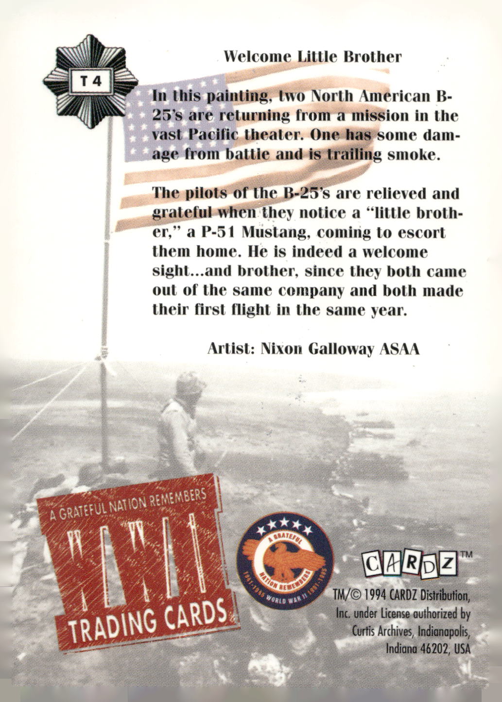 1994 Cardz World War II #T4 B 52's and Tekchrome
