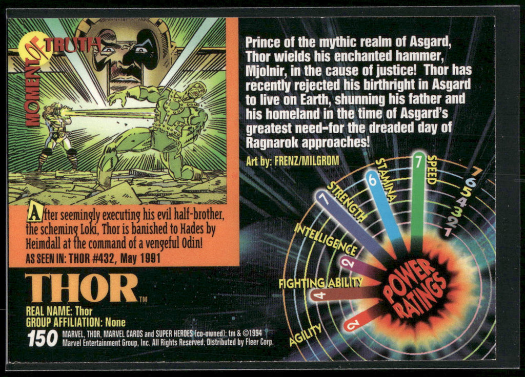 1994 Fleer Marvel Universe #150 Thor