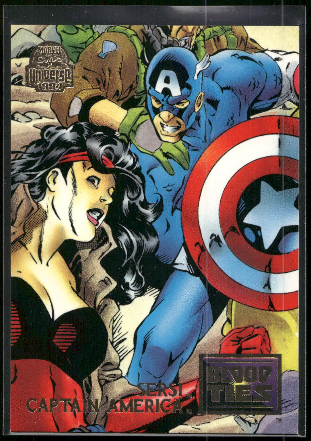 1994 Fleer Marvel Universe #34 Sersi &amp; Captain America