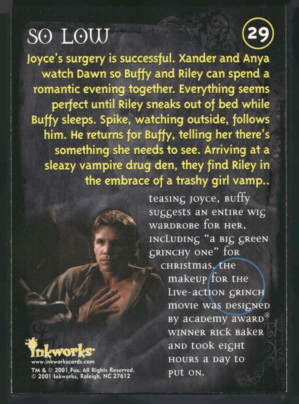 2001 Inkworks Buffy the Vampire Slayer Season 5 #29 So Low