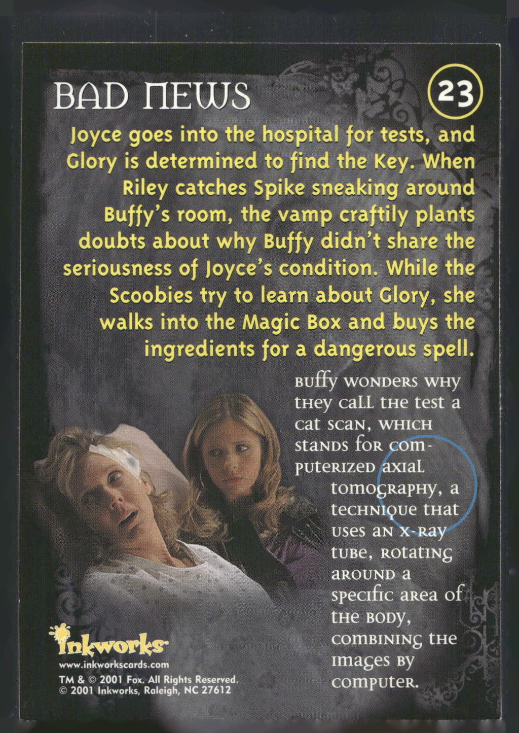 2001 Inkworks Buffy the Vampire Slayer Season 5 #23 Bad News