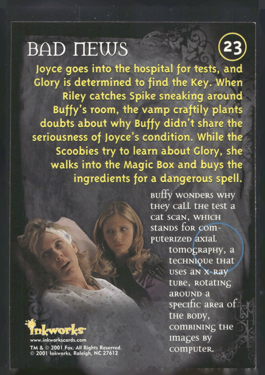 2001 Inkworks Buffy the Vampire Slayer Season 5 #23 Bad News