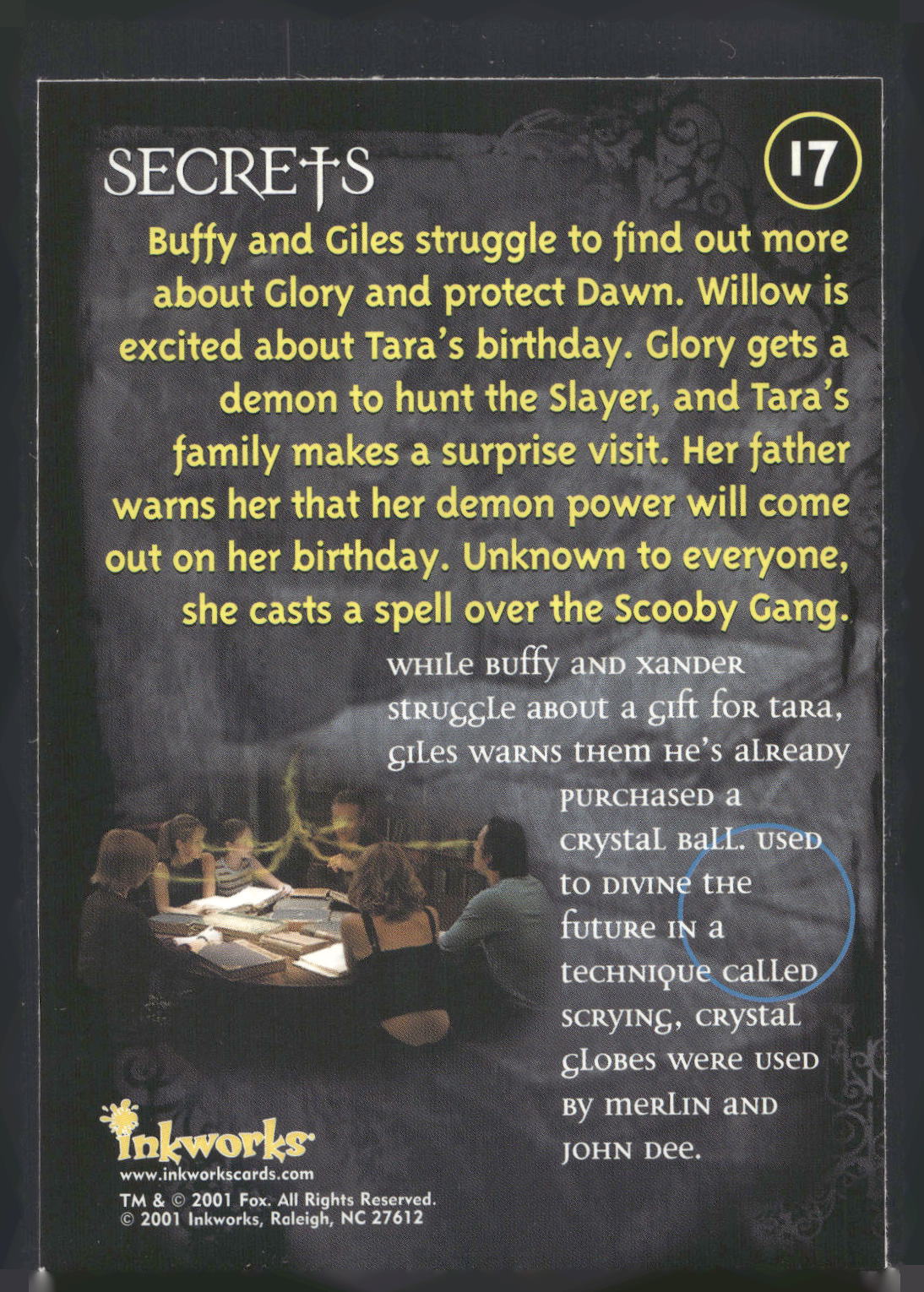 2001 Inkworks Buffy the Vampire Slayer Season 5 #17 Secrets