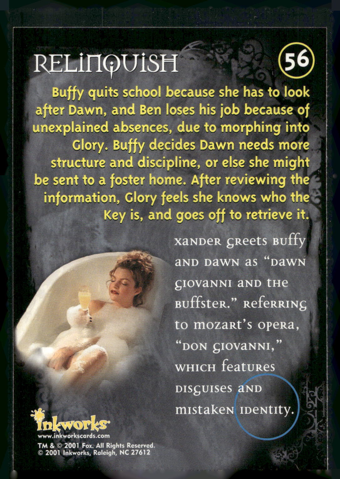 2001 Inkworks Buffy the Vampire Slayer Season 5 #56 Relinquish