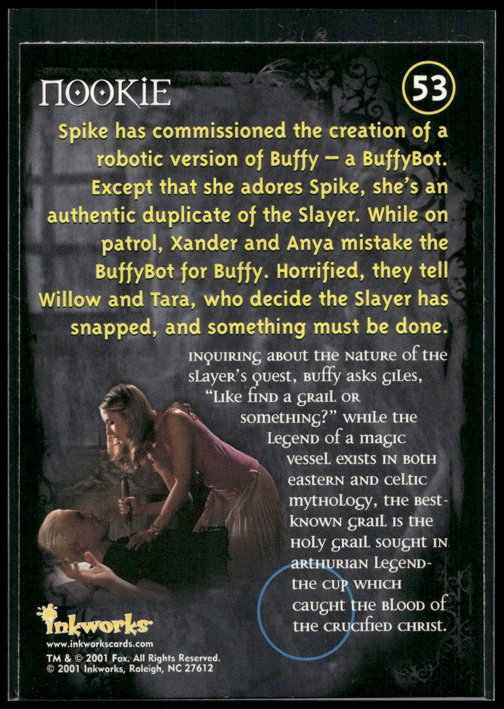2001 Inkworks Buffy the Vampire Slayer Season 5 #53 Nookie