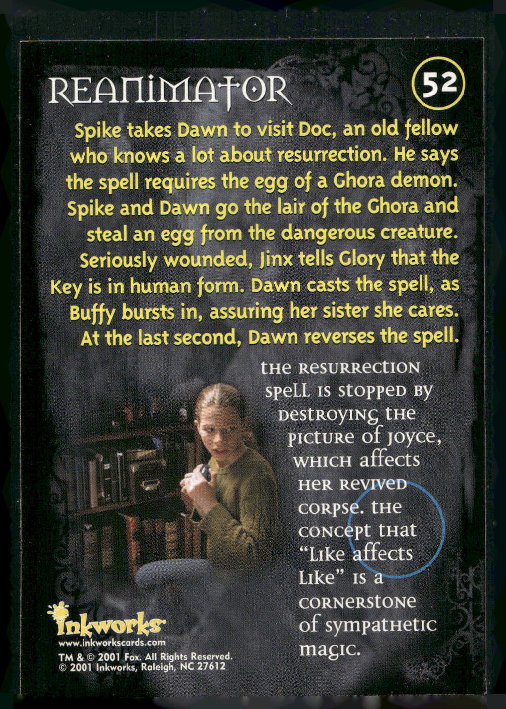 2001 Inkworks Buffy the Vampire Slayer Season 5 #52 Reanimator