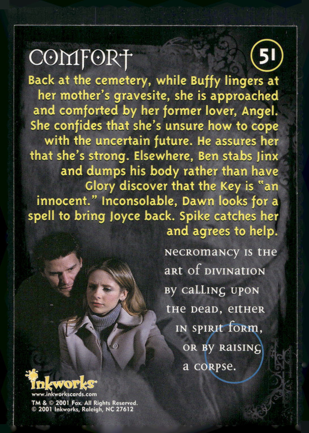 2001 Inkworks Buffy the Vampire Slayer Season 5 #51 Comfort