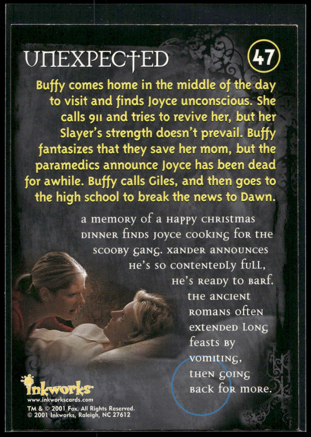 2001 Inkworks Buffy the Vampire Slayer Season 5 #47 Unexpected
