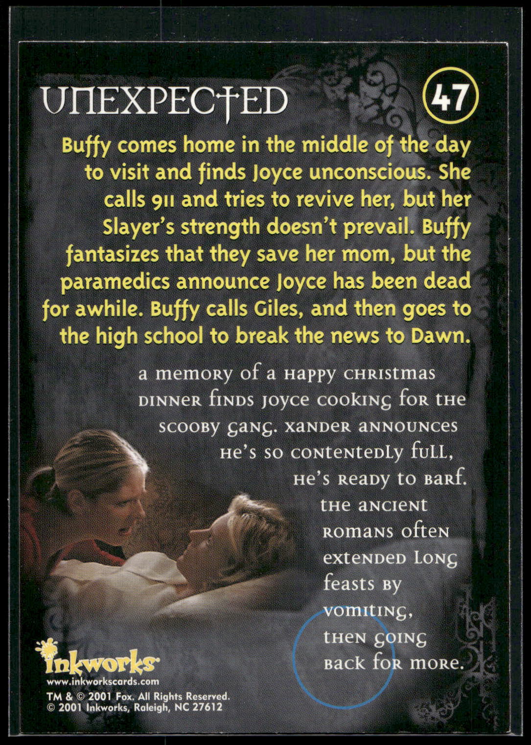 2001 Inkworks Buffy the Vampire Slayer Season 5 #47 Unexpected