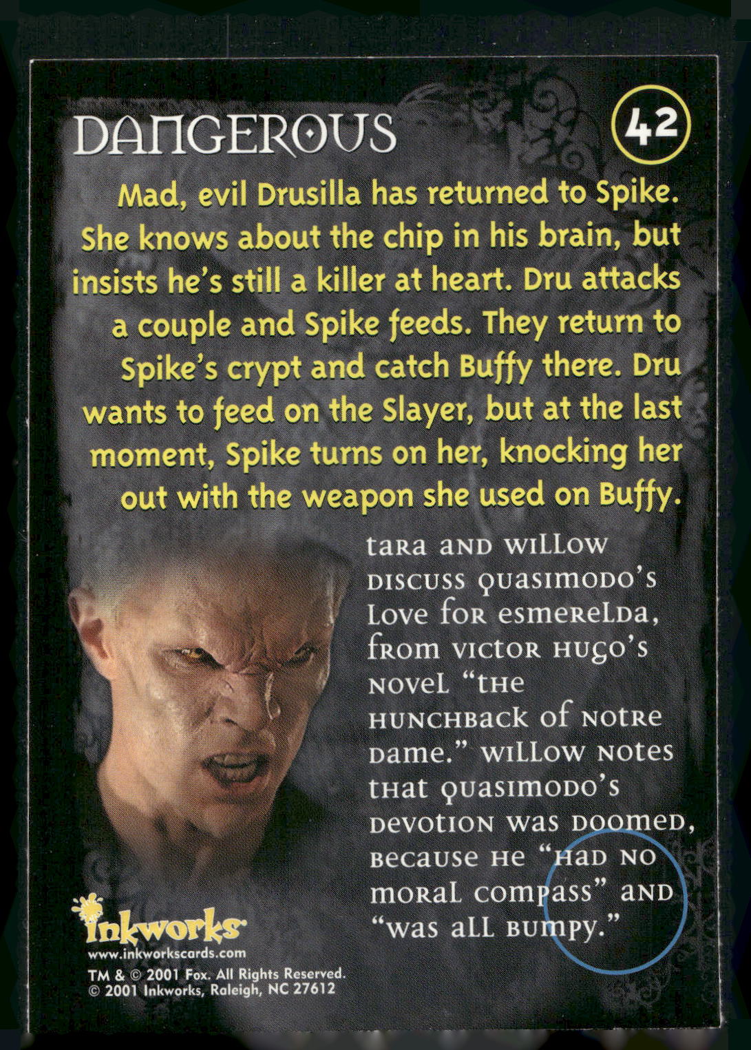 2001 Inkworks Buffy the Vampire Slayer Season 5 #42 Dangerous