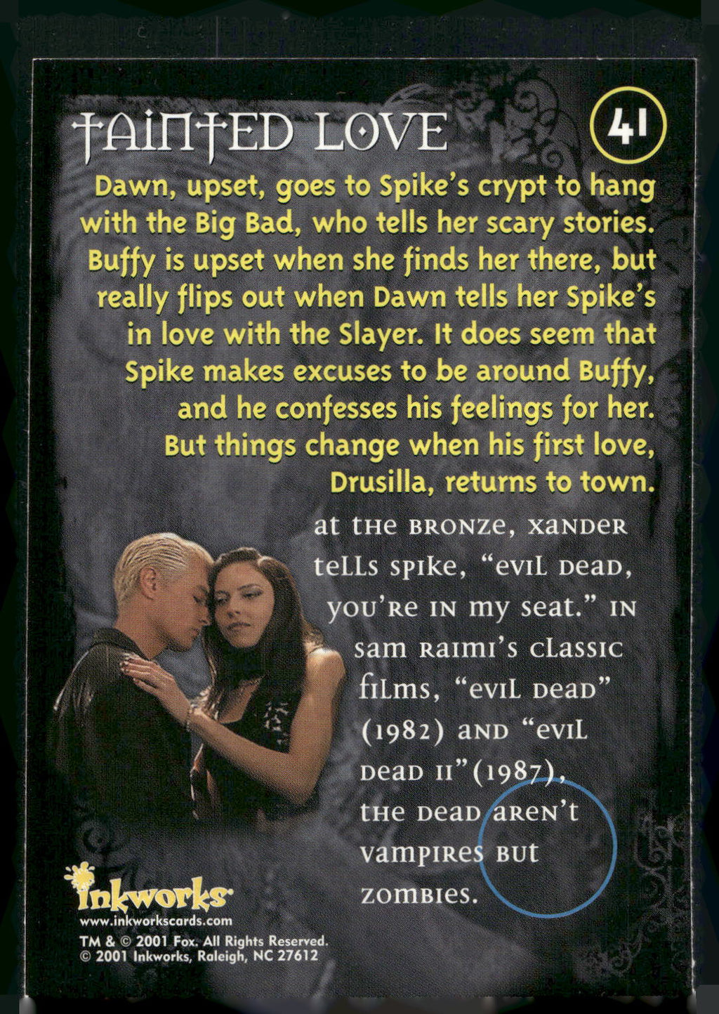 2001 Inkworks Buffy the Vampire Slayer Season 5 #41 Tainted Love