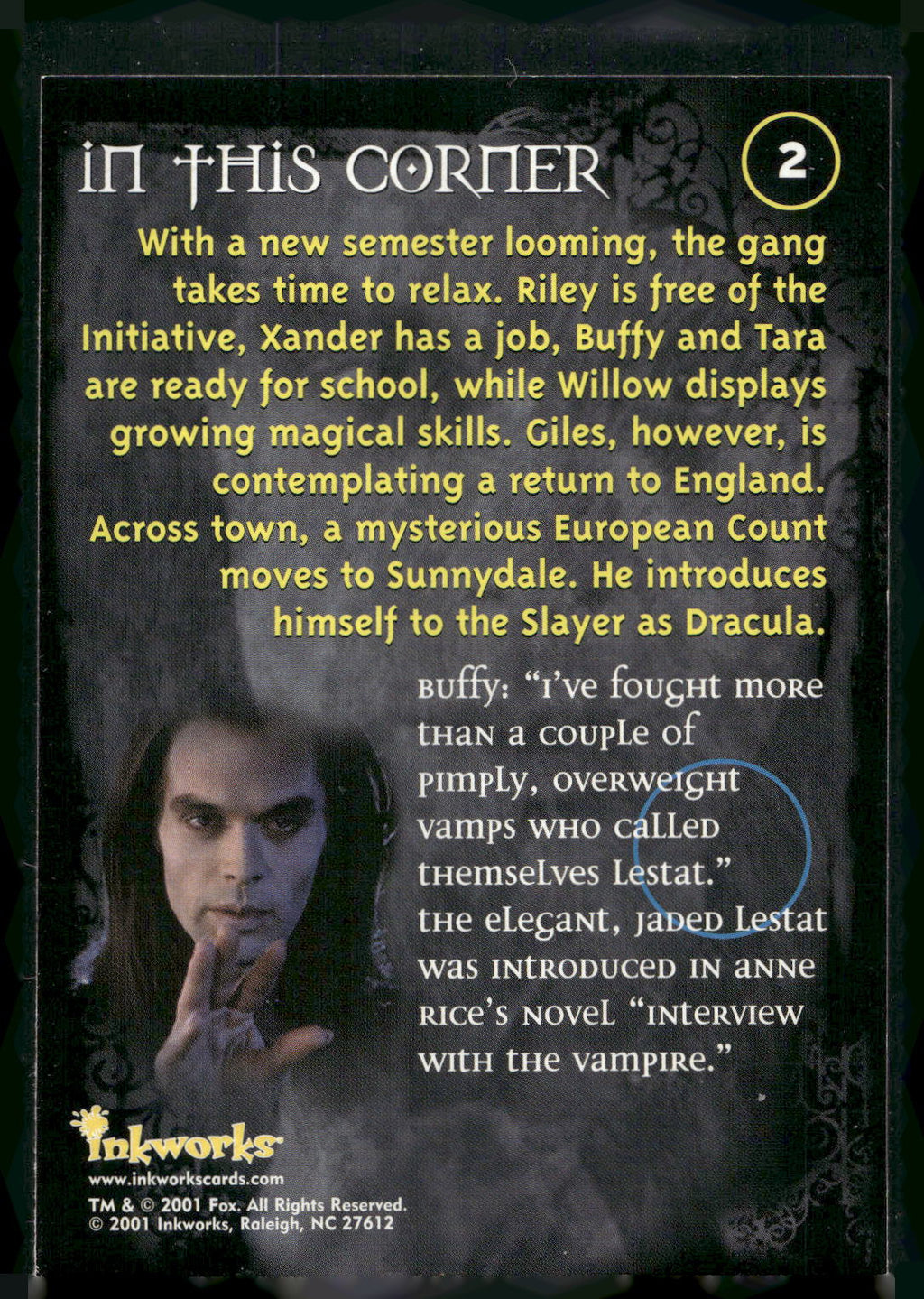 2001 Inkworks Buffy the Vampire Slayer Season 5 #2 In This Corner