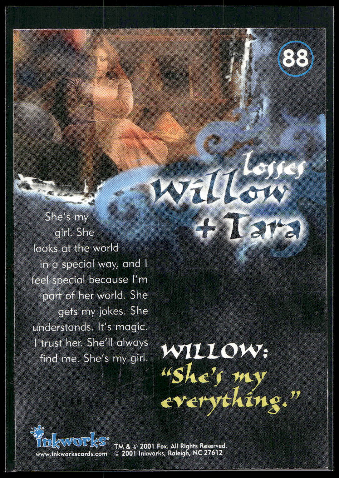2001 Inkworks Buffy the Vampire Slayer Season 5 #88 Willow + Tara