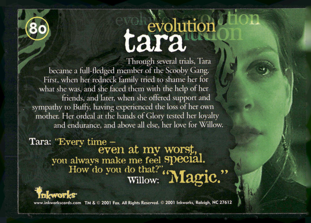 2001 Inkworks Buffy the Vampire Slayer Season 5 #80 Tara