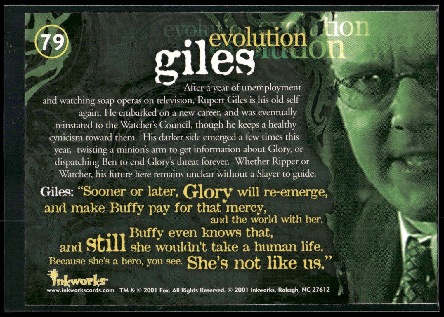 2001 Inkworks Buffy the Vampire Slayer Season 5 #79 Giles